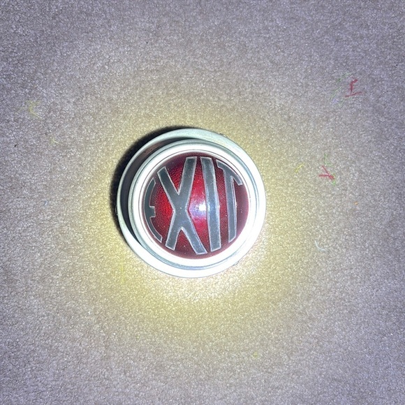 Vintage Wall Mount Red Glass EXIT Light Circa 1920-30’s - Picture 2 of 8